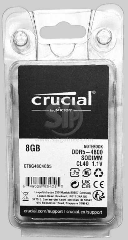 RAM Crucial DDR5 8Go 4800MHz SO-DIMM | Performance optimisée pour ordinateurs portables